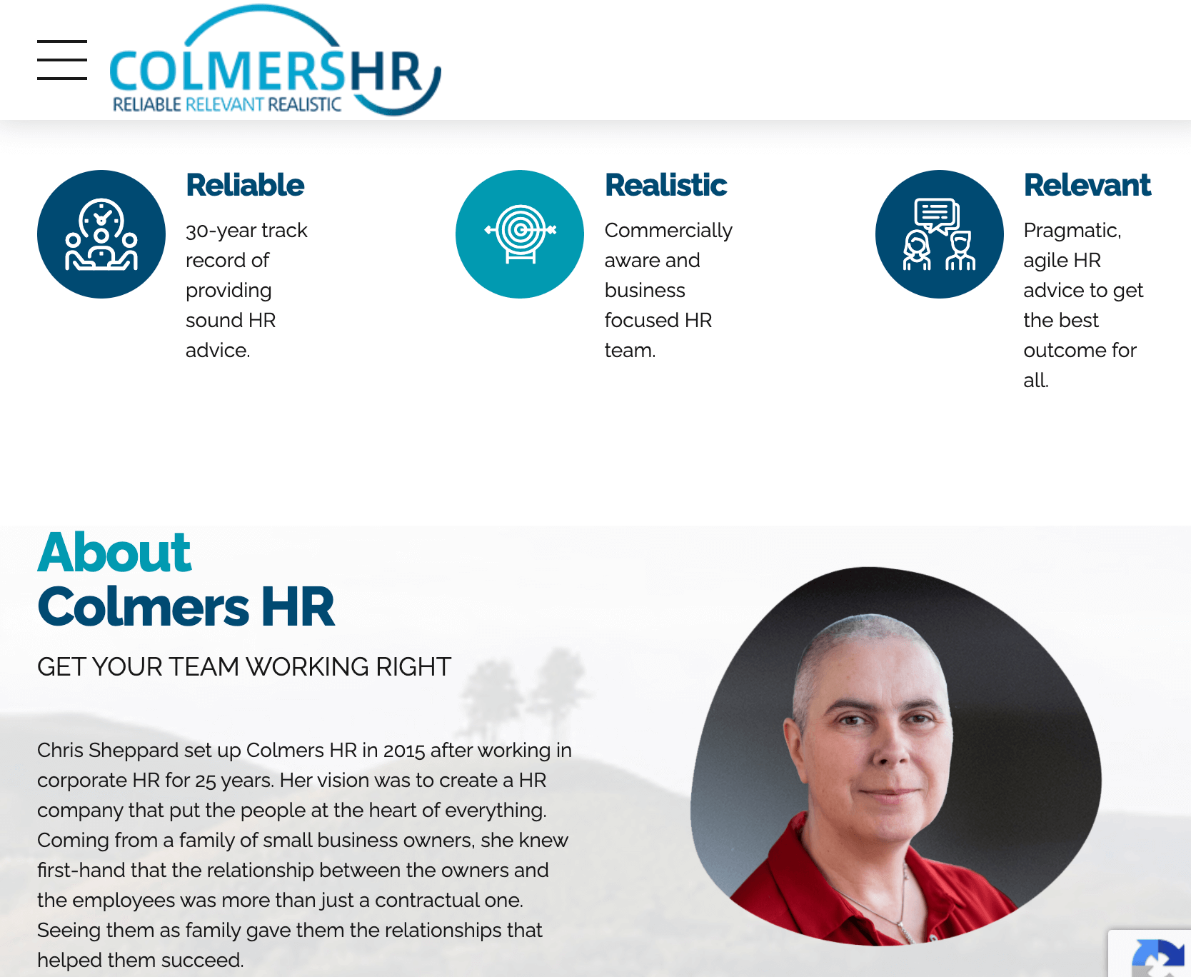 Colmers HR website screengrab